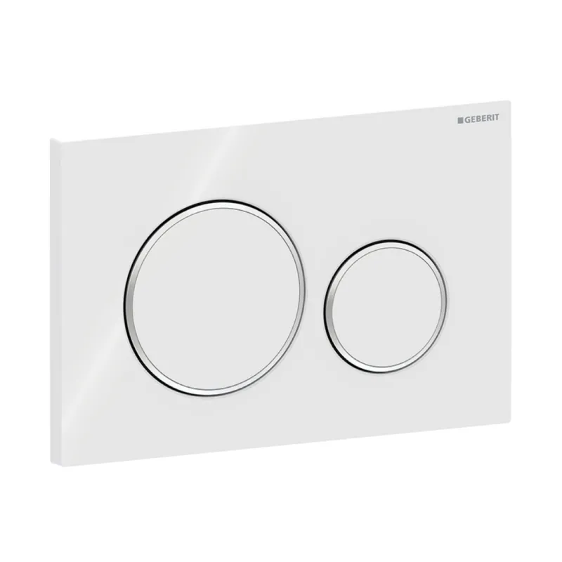 Geberit placca doppio tasto samba cromosatinata