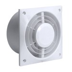 Aspiratore a parete in ABS 075m3/h 15W bianco d.100