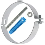 Collare fermatubo verniciato bianco d.80