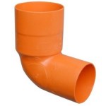 Curva wc alta pvc arancio d.100
