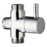 Deviatore tondo in ottone cromato a leva adatto a colonne Doccia