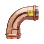 Curva in rame a pressare 90' f/f dn28