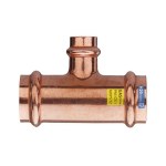 Ti rame a pressare ridotto dn28x22x28 acqua/gas