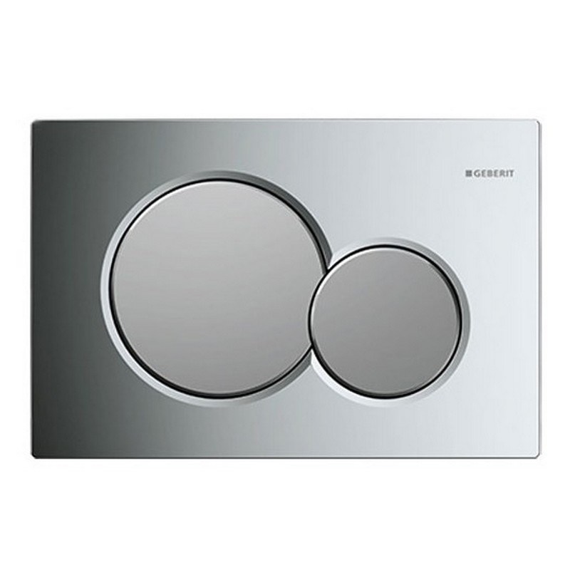 Geberit placca doppio tasto sigma cromosatinata