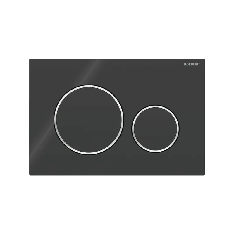 Geberit placca doppio tasto samba cromosatinata