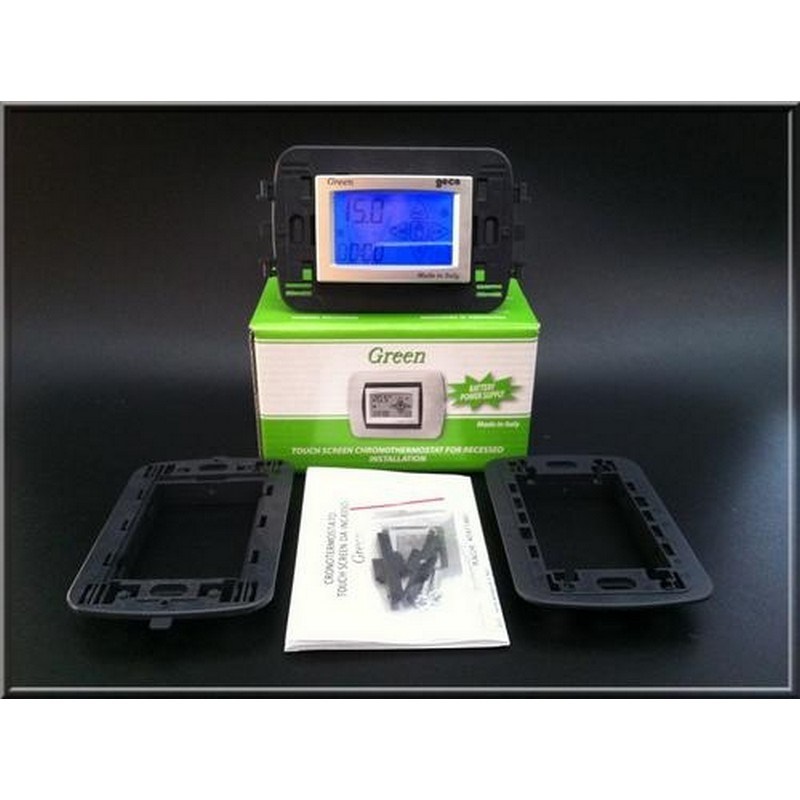 Geca green crono touch incasso argento