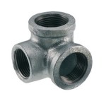 Gomito in ghisa zincato a 3 vie d.1'