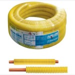 Guaina gialla in pvc estensibile d.25 prezzo al metro