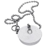 Idrotrade tappo gomma bianco con catena dn.27