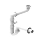 Sifone salvaspazio 1 via 1'1/2 senza piletta c/att.lavatrice