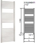 Scaldasalviette lisa 25 450x1160 bianco