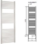 Scaldasalviette lisa 25 450x1775 bianco