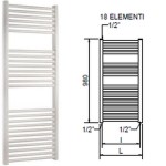 Scaldasalviette lisa 25 450x0980 bianco