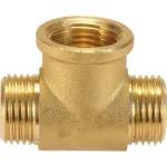 Ti ottone giallo M1/2' x F1/2' x M1/2'