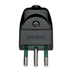 Vimar spina 2p+t 10a s11 assiale nero