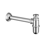 Sifone bottiglia ottone cromato 1'x26